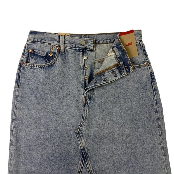 Levi’s Premium Iconic Long Denim Maxi Skirt  Blue Size 30 / 10 / Medium NWT - Picture 5 of 15
